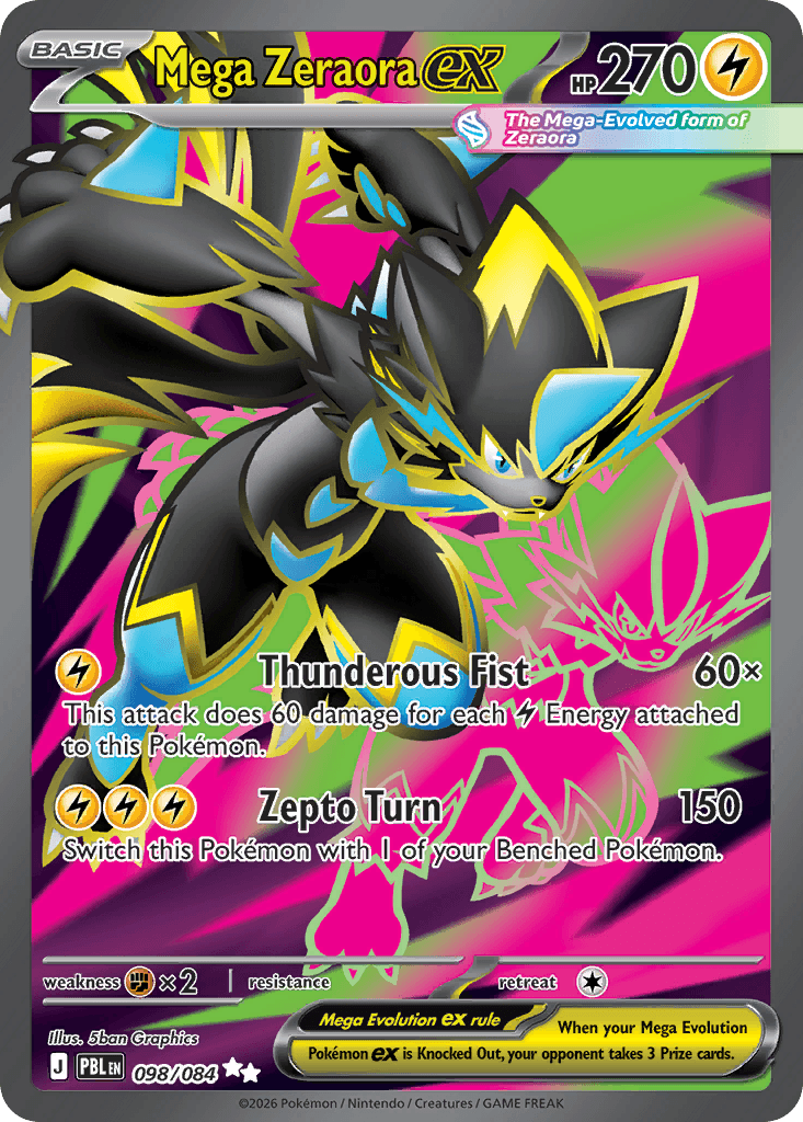 Mega Zeraora ex — Pitch Black #98