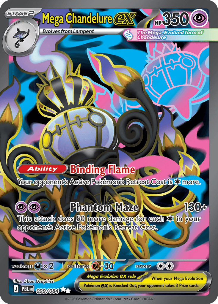 Mega Chandelure ex — Pitch Black #99