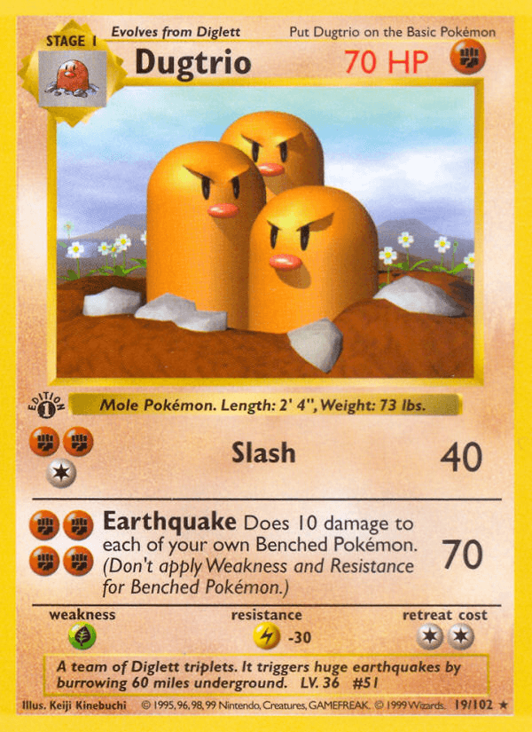 Dugtrio — Base #19