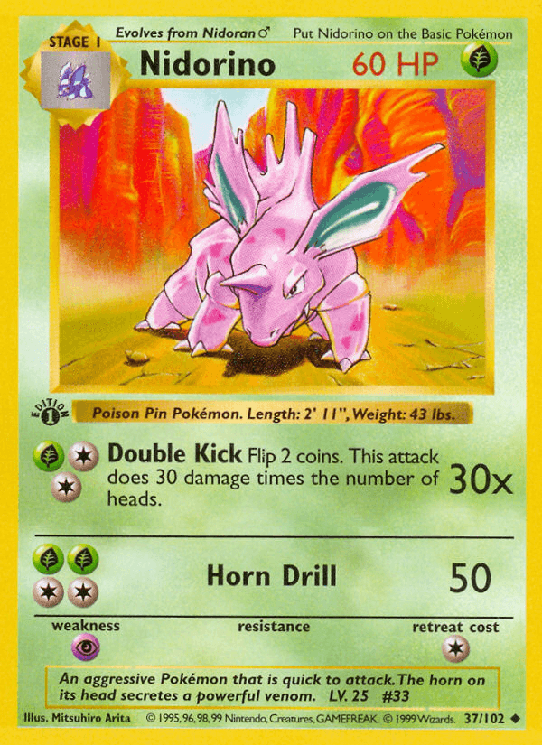 Nidorino — Base #37