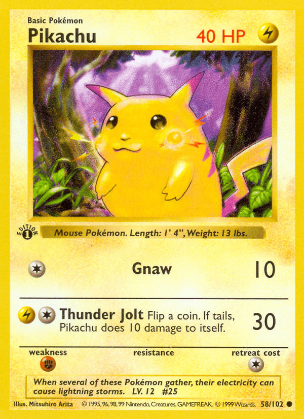 Pikachu — Base #58