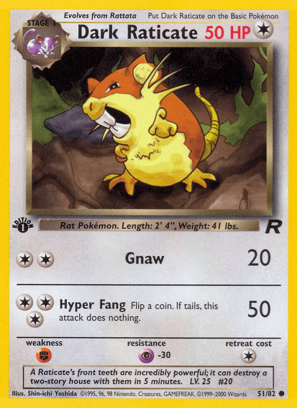 Dark Raticate — Team Rocket #51