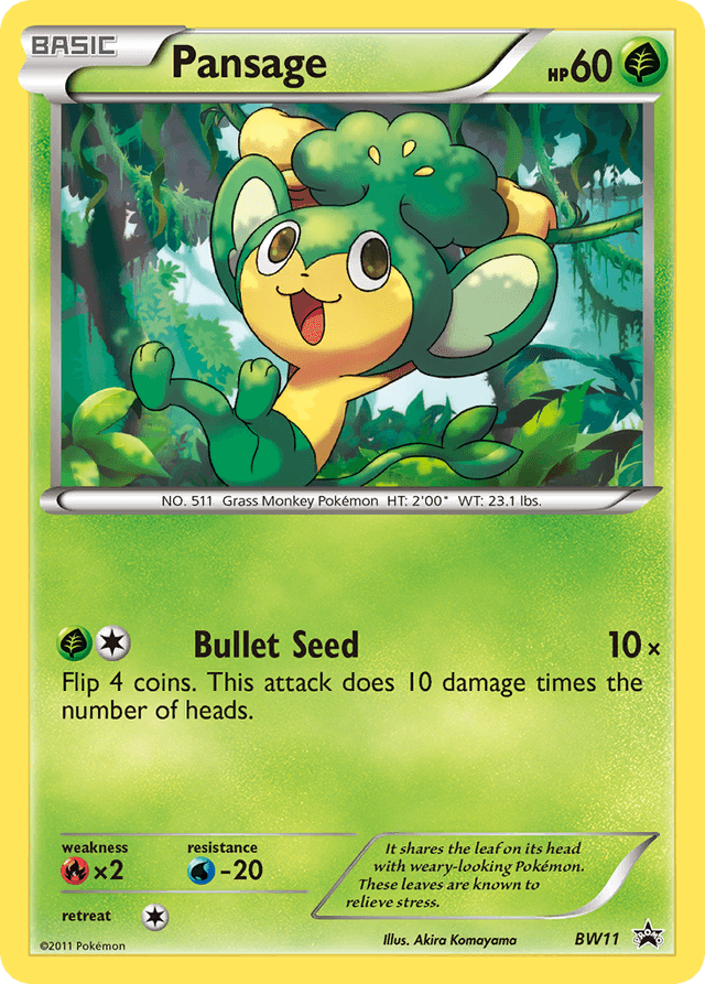 Pansage — BW Black Star Promos #BW11