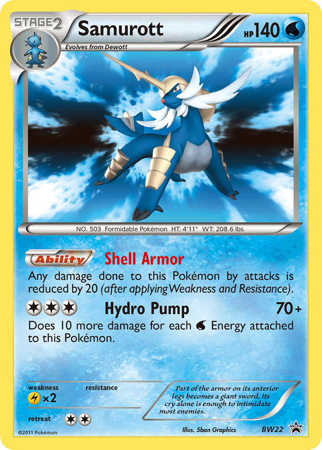 Samurott — BW Black Star Promos #BW22