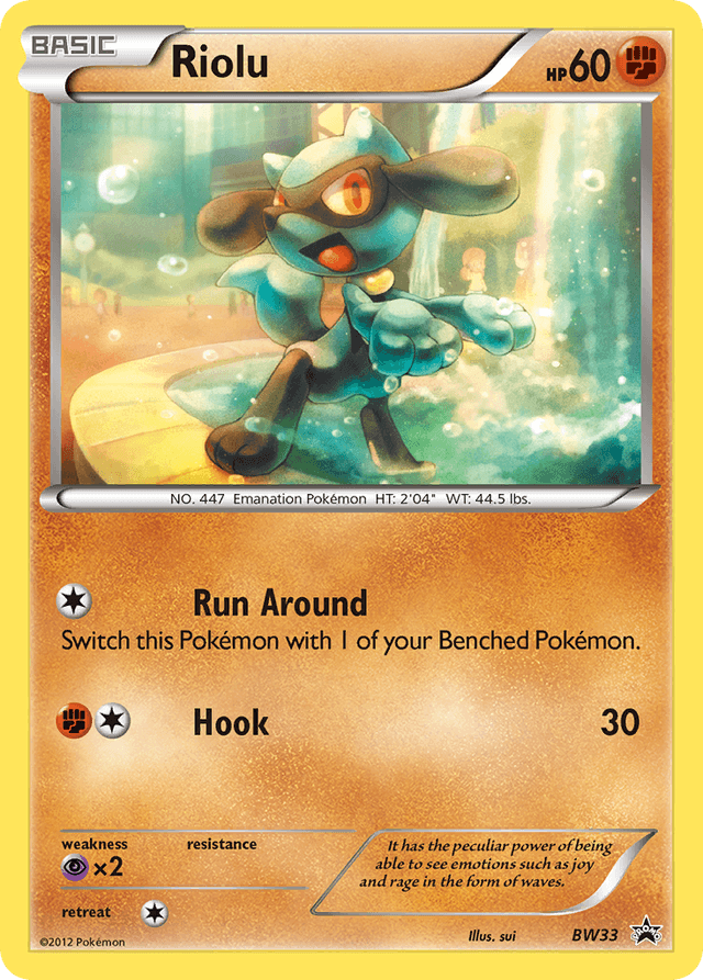 Riolu — BW Black Star Promos #BW33