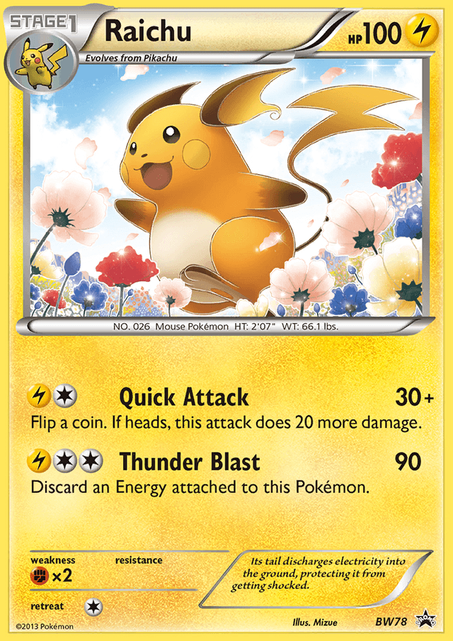 Raichu — BW Black Star Promos #BW78