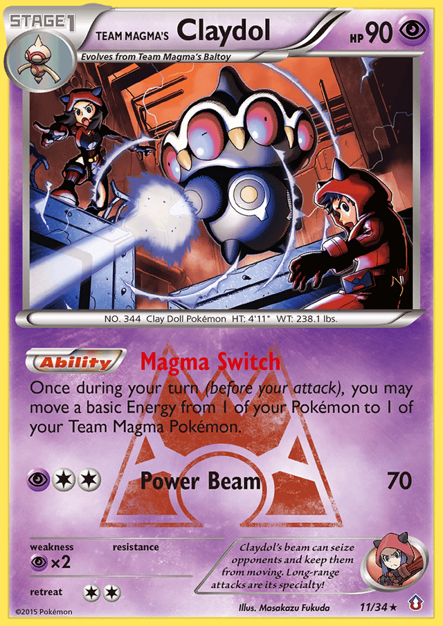 Team Magma's Claydol — Double Crisis #11