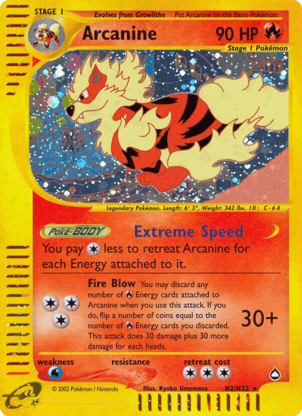 Arcanine — Aquapolis #H2