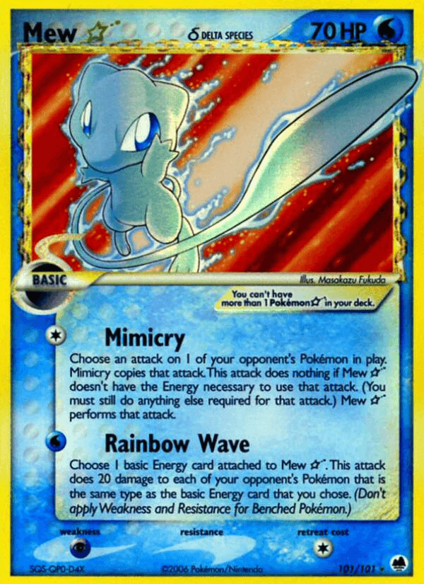 Mew ★ δ — Dragon Frontiers #101