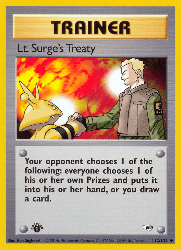 Lt. Surge's Treaty — Gym Heroes #112