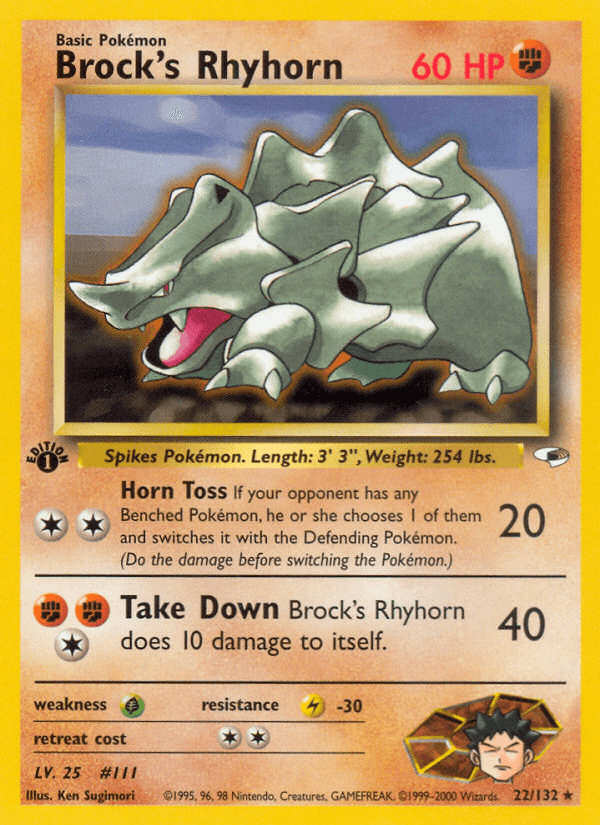 Brock's Rhyhorn — Gym Heroes #22