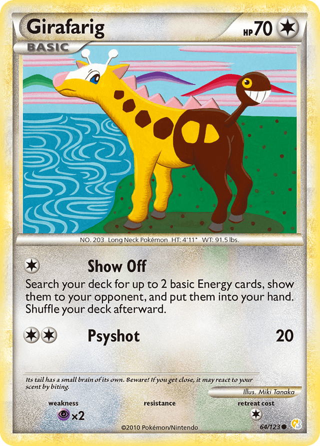 Girafarig — HeartGold & SoulSilver #64