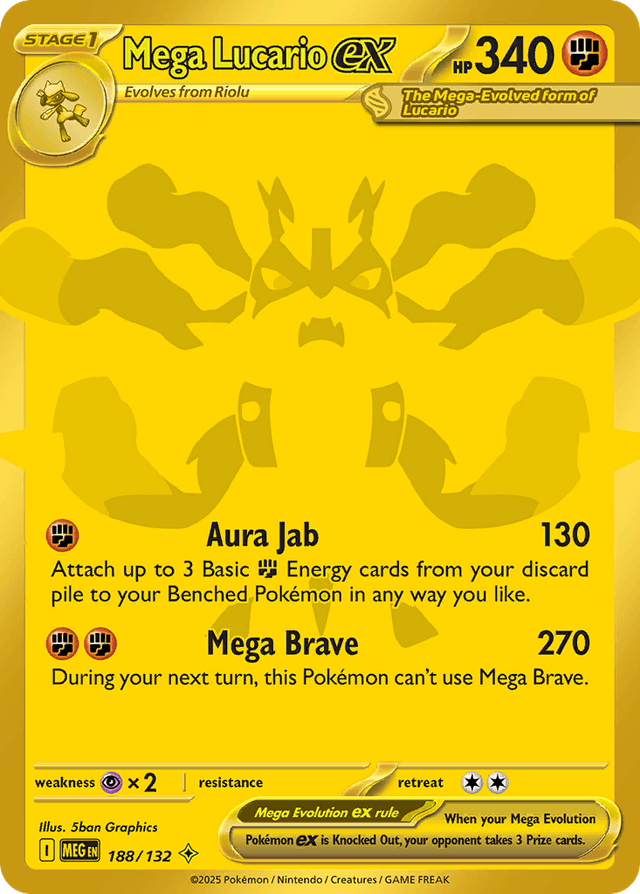 Mega Lucario ex — Mega Evolution #188