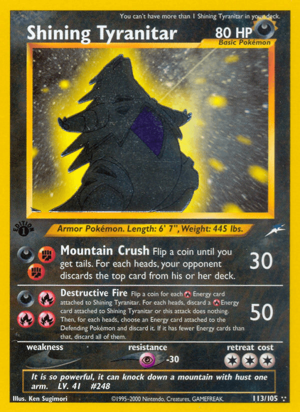 Shining Tyranitar — Neo Destiny #113