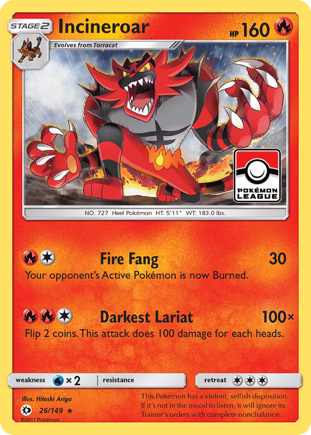 Incineroar — Sun & Moon #26