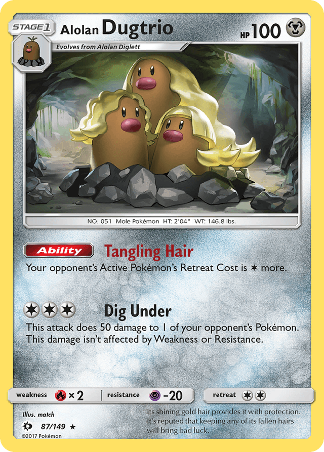 Alolan Dugtrio — Sun & Moon #87
