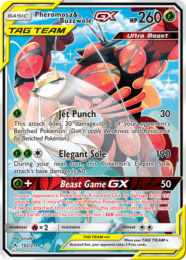 Pheromosa & Buzzwole-GX — Unbroken Bonds #192