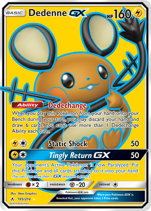 Dedenne-GX — Unbroken Bonds #195