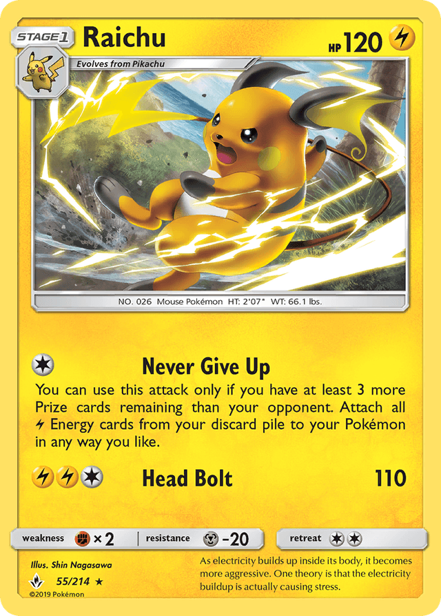 Raichu — Unbroken Bonds #55