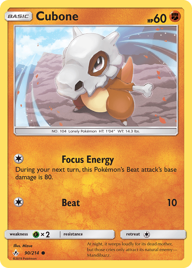 Cubone — Unbroken Bonds #90
