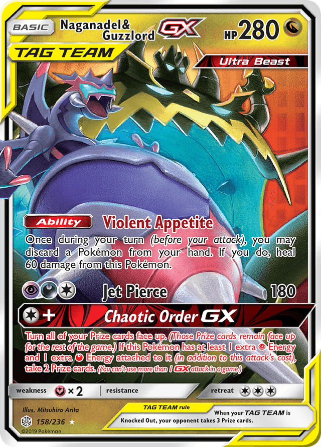 Naganadel & Guzzlord-GX — Cosmic Eclipse #158