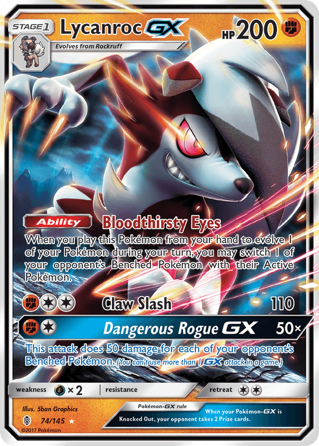 Lycanroc-GX — Guardians Rising #74
