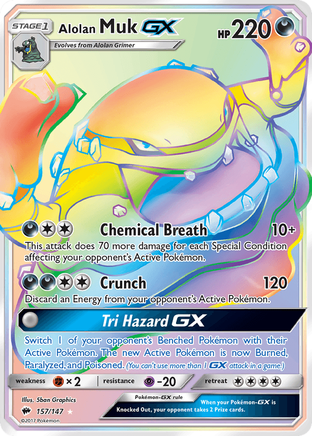 Alolan Muk-GX — Burning Shadows #157