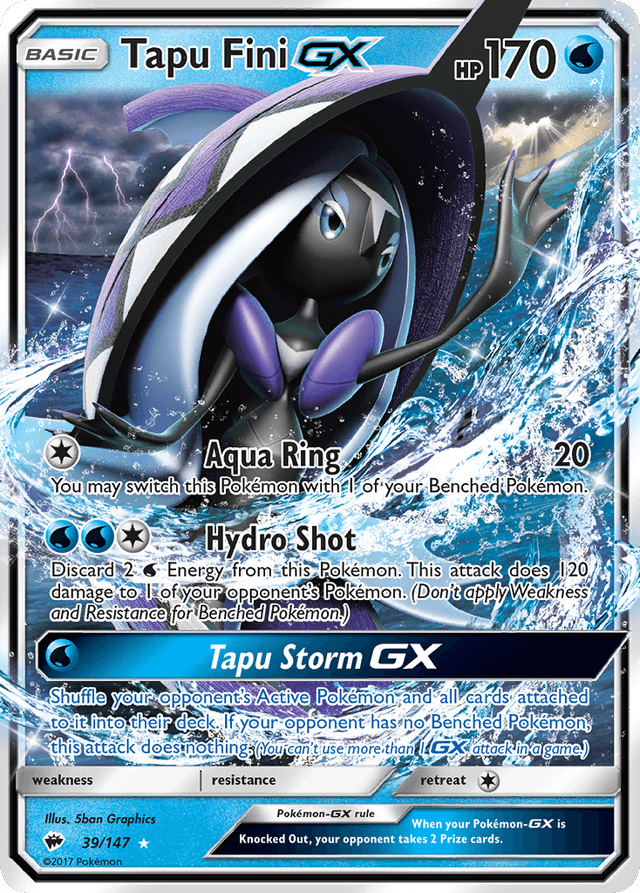 Tapu Fini-GX — Burning Shadows #39