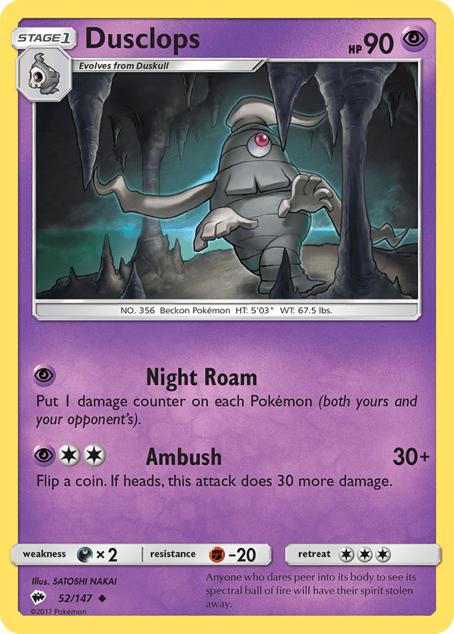 Dusclops — Burning Shadows #52