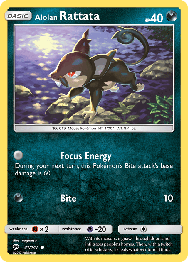 Alolan Rattata — Burning Shadows #81