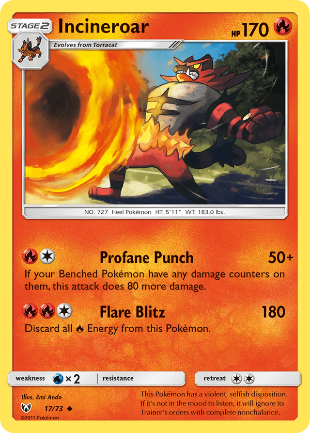 Incineroar — Shining Legends #17