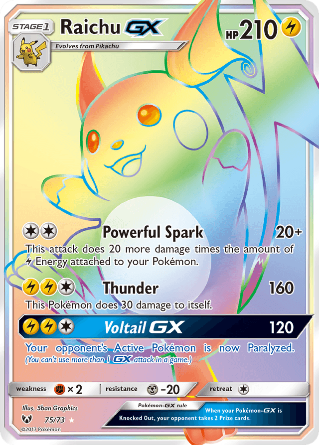 Raichu-GX — Shining Legends #75