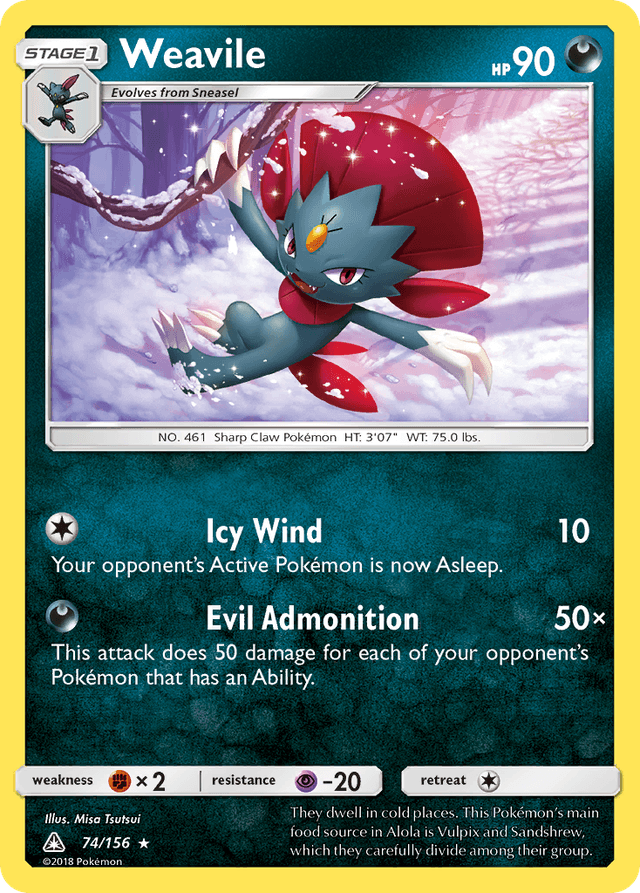 Weavile — Ultra Prism #74