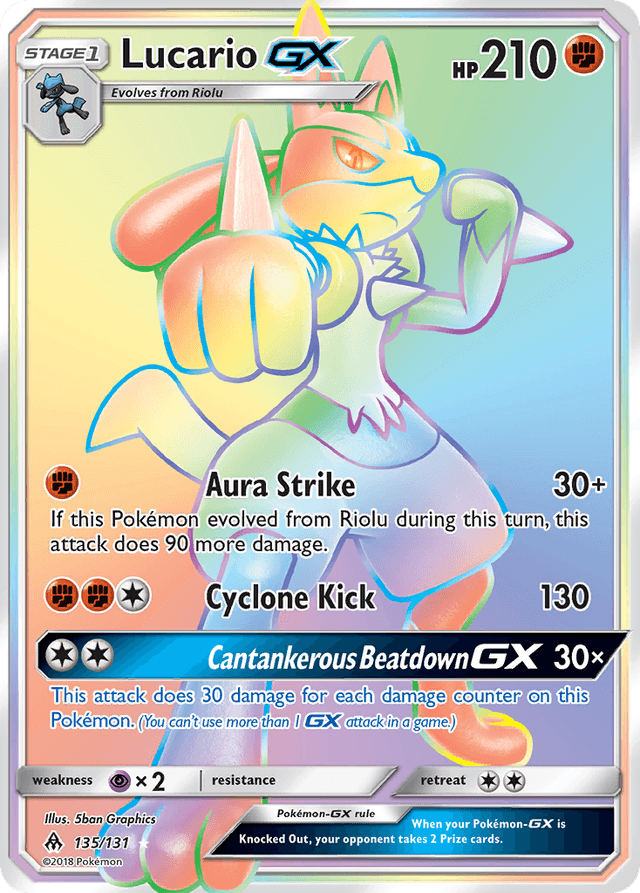 Lucario-GX — Forbidden Light #135