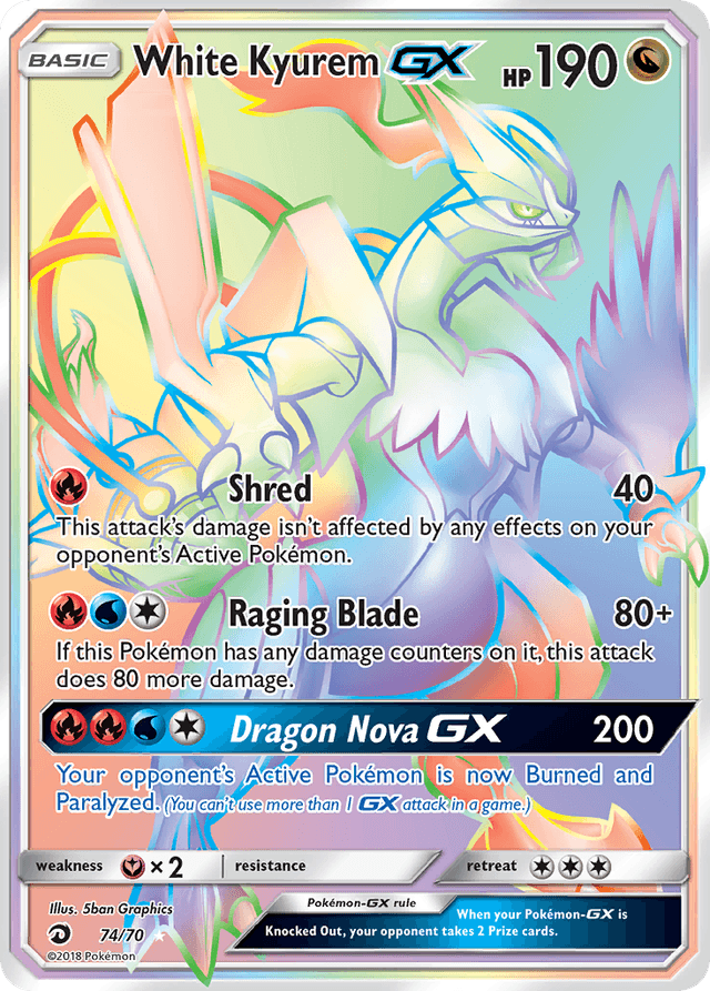 White Kyurem-GX — Dragon Majesty #74