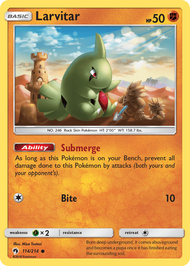 Larvitar — Lost Thunder #114