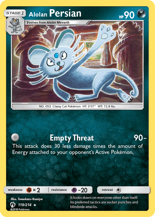 Alolan Persian — Lost Thunder #119