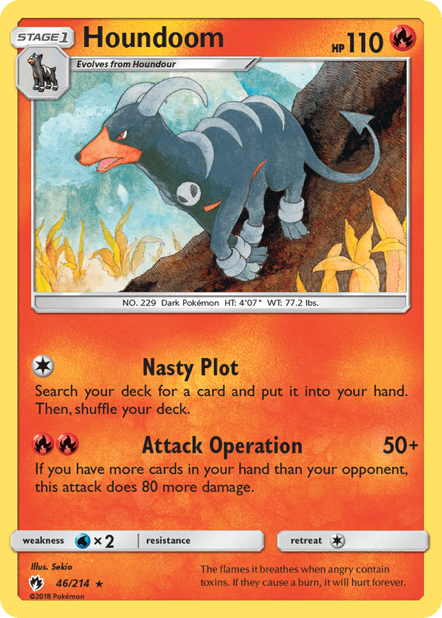 Houndoom — Lost Thunder #46