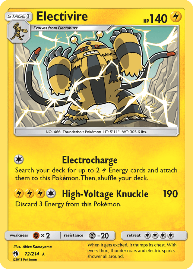Electivire — Lost Thunder #72