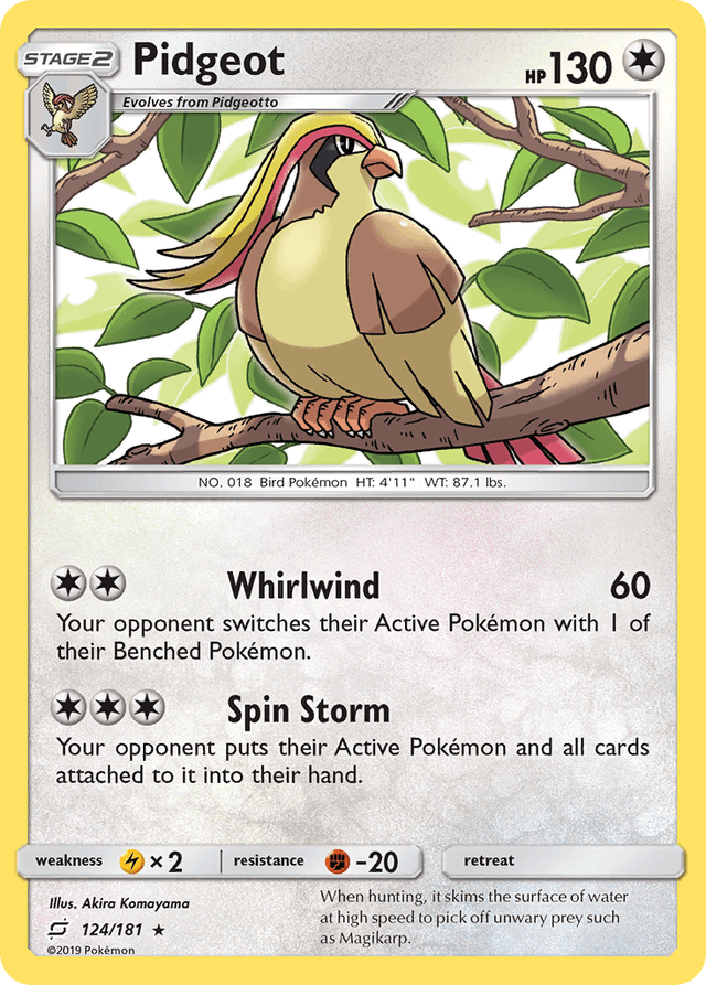 Pidgeot — Team Up #124