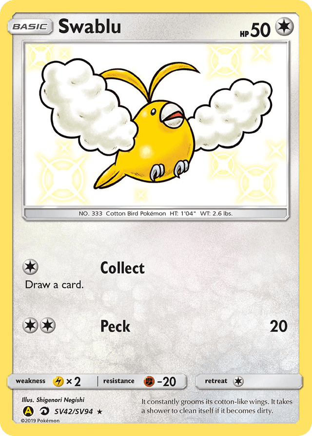 Swablu — Hidden Fates Shiny Vault #SV42