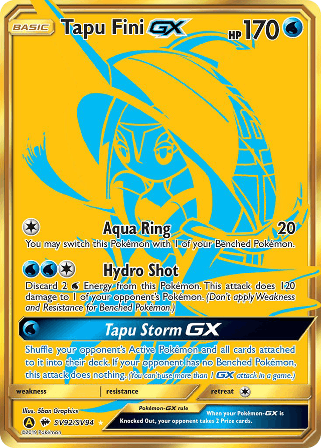 Tapu Fini-GX — Hidden Fates Shiny Vault #SV92