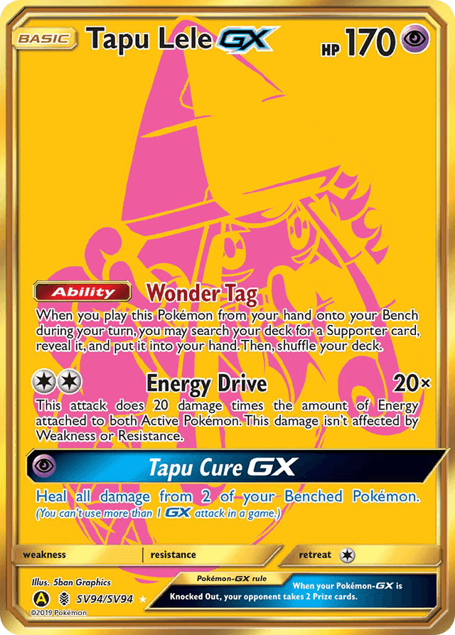 Tapu Lele-GX — Hidden Fates Shiny Vault #SV94