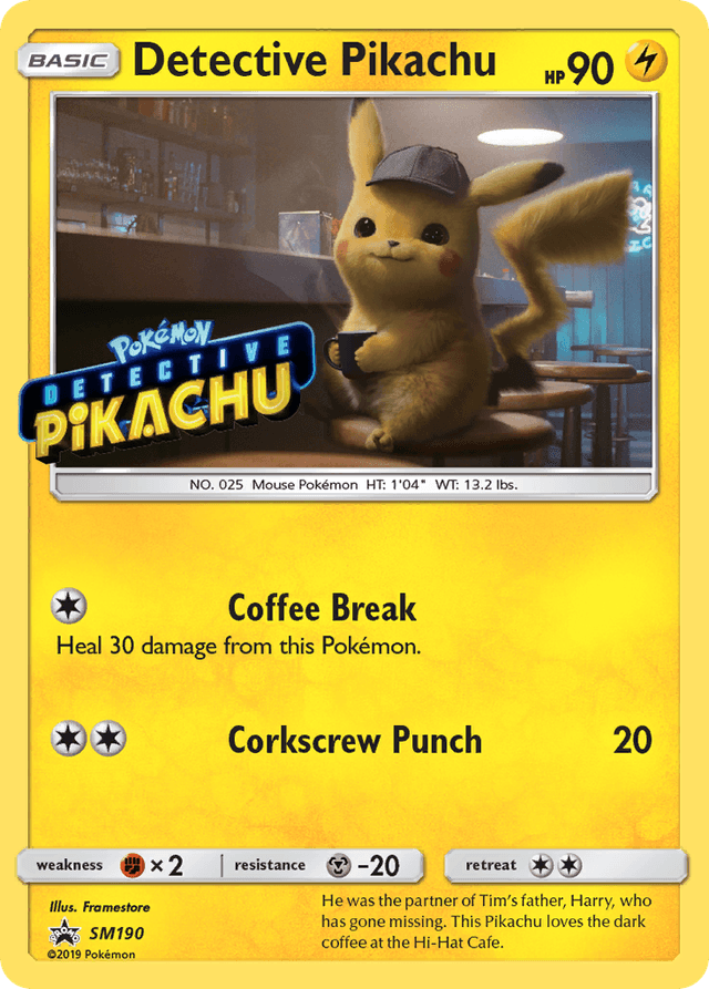 Detective Pikachu — SM Black Star Promos #SM190