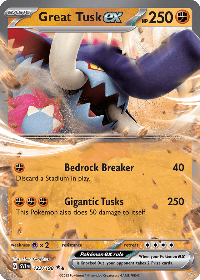 Great Tusk ex — Scarlet & Violet #123
