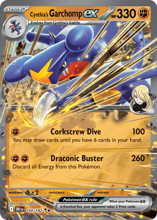 Cynthia's Garchomp ex — Destined Rivals #104