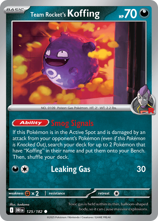 Team Rocket's Koffing — Destined Rivals #125