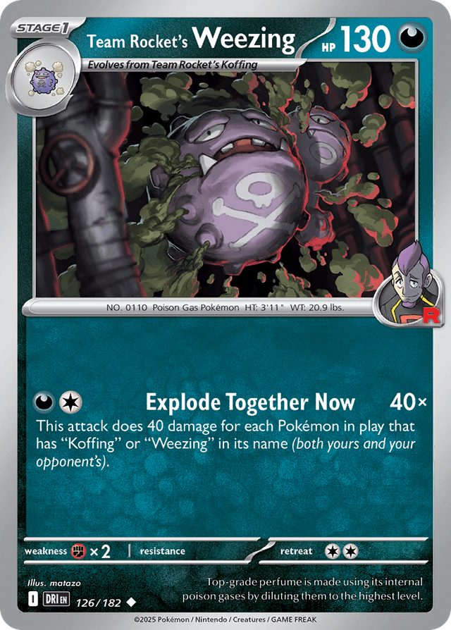 Team Rocket's Weezing — Destined Rivals #126