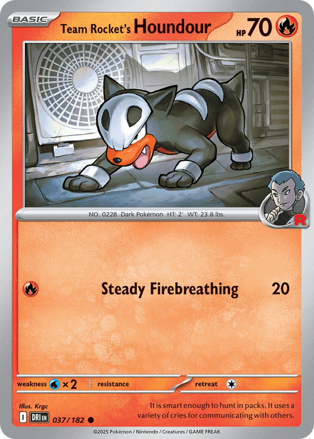 Team Rocket's Houndour — Destined Rivals #37