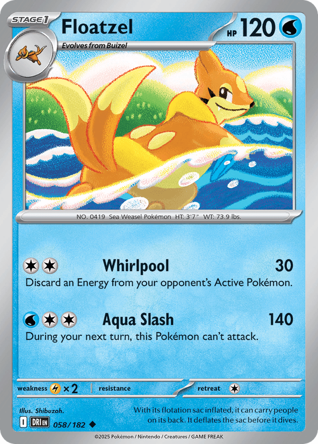 Floatzel — Destined Rivals #58